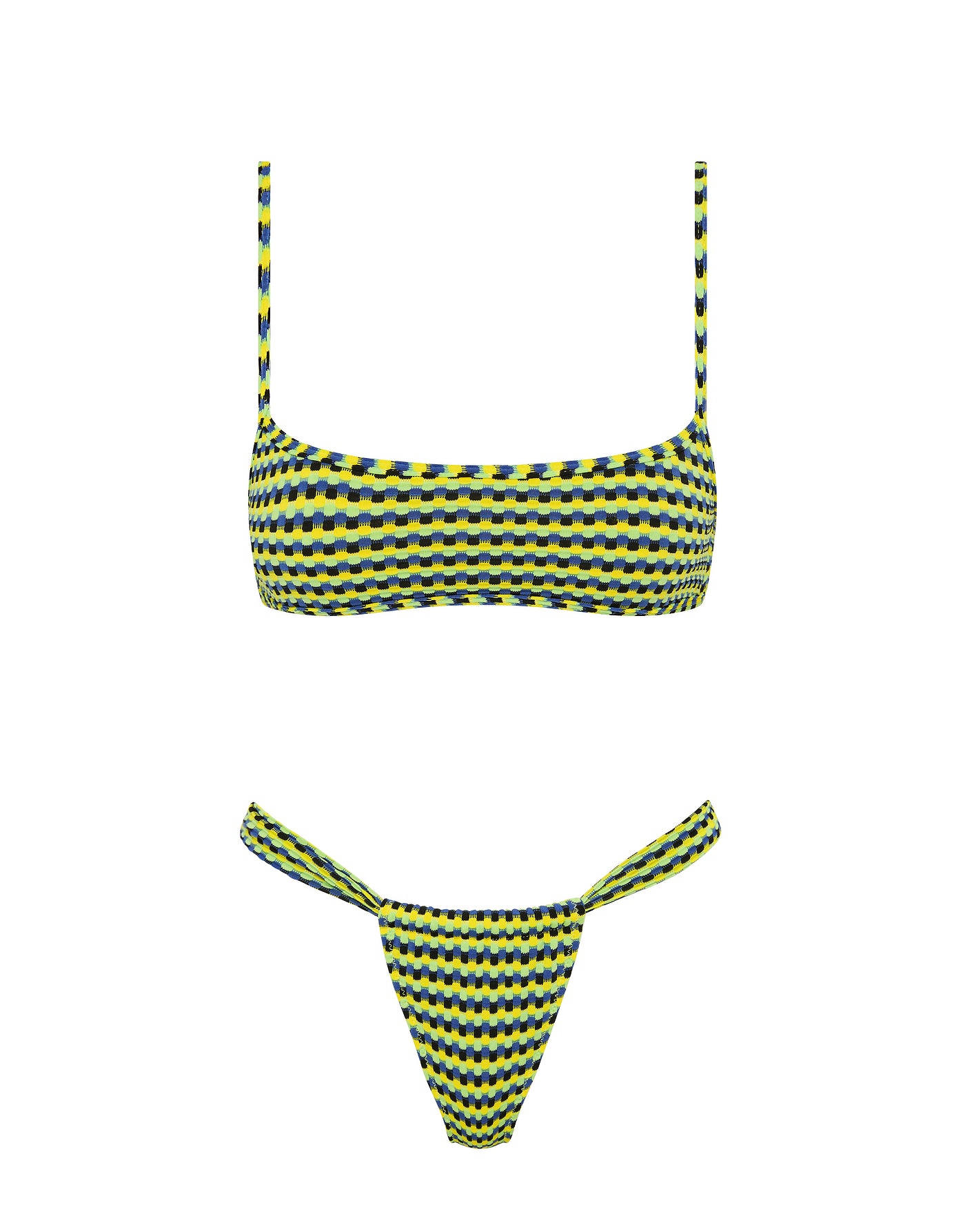 MIMA INK CONFETTI Textured Crop Bikini Set