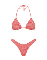 VINCA PRON Red Gingham Triangle Bikini Set