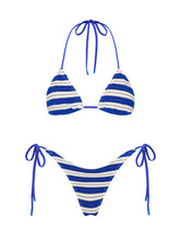 Vinca Joly Triangl Blue White Terry Bikini