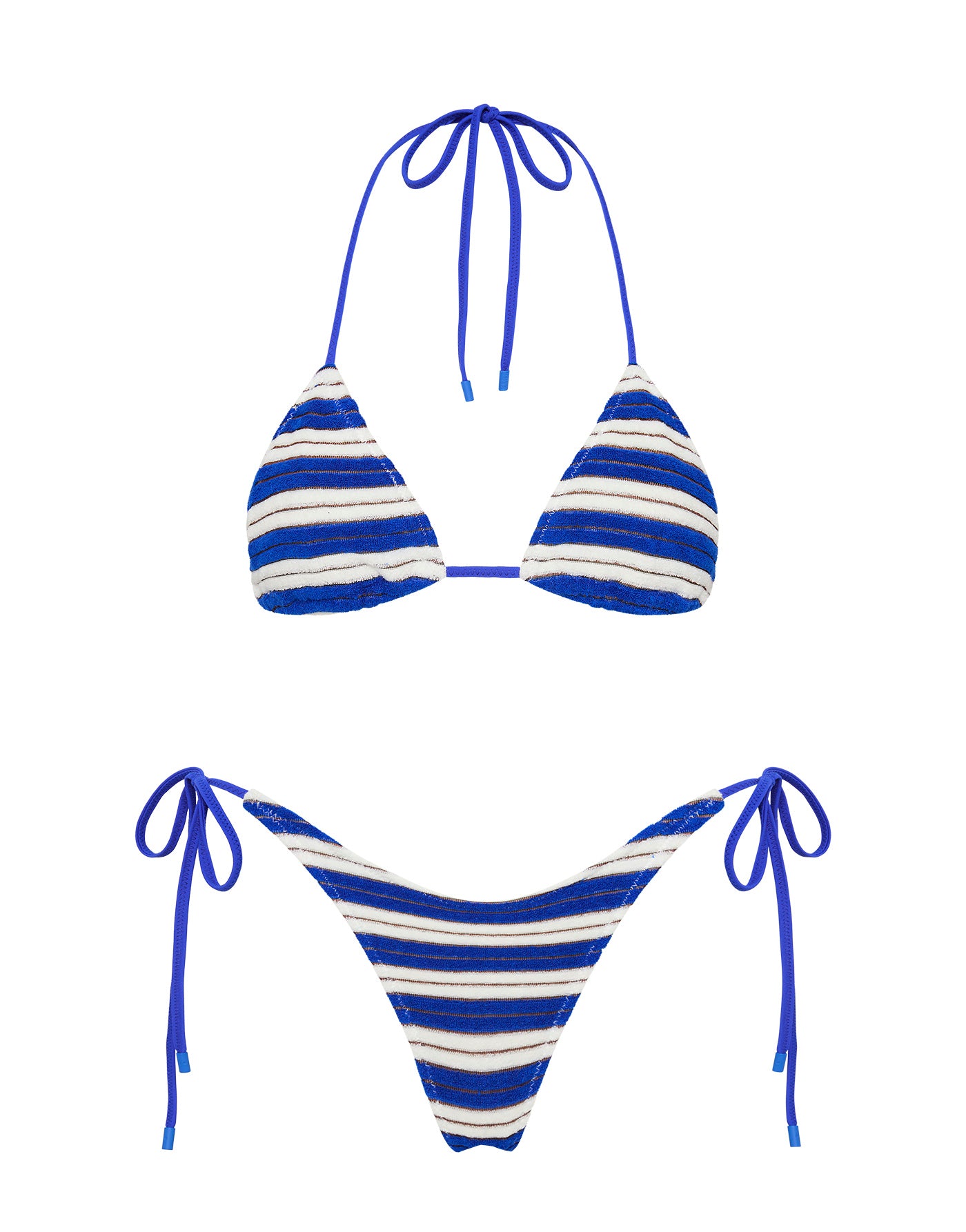 Vinca Joly Triangl Blue White Terry Bikini