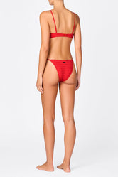 Mala Mato Triangl Red Textured Bikini